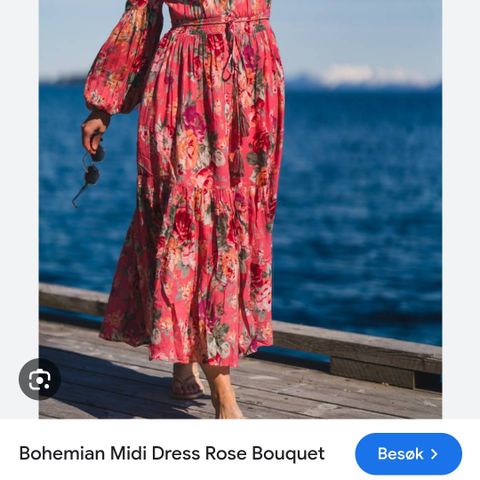 Bytimo bohemian midi dress rose bouquet