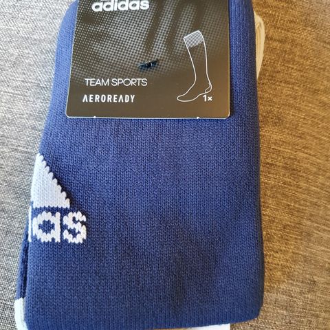 Blå Adidas fotballstrømper