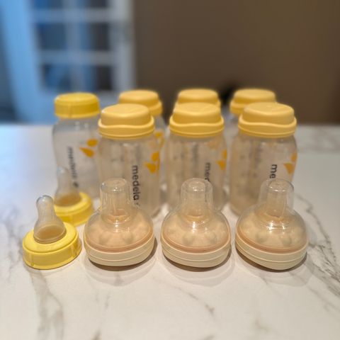 Medela flasker - 7stk. med tut