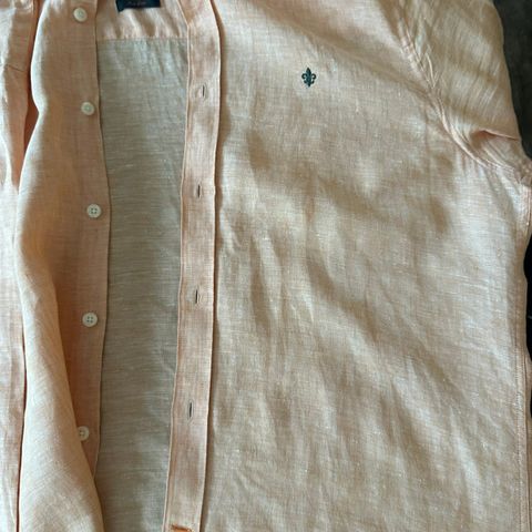 Morris linskjorte (Douglas Linen Button Down Shirt Orange)