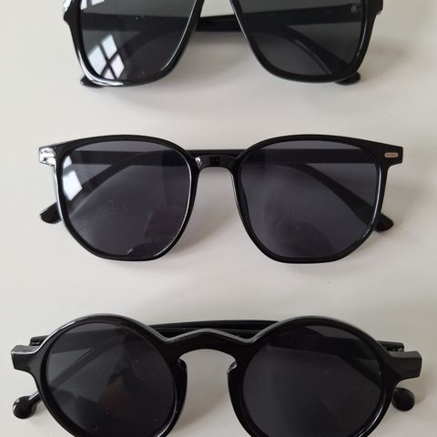 Solbriller svart 3 stk.