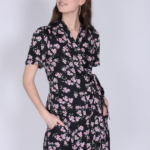 ByTimo  Apple Blossom Shiny Wrap Dress