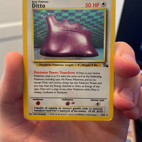 Pokemon kort - Ditto - 3/62 - Holo