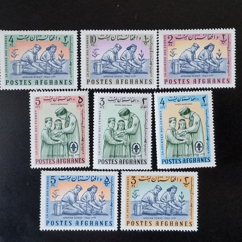 Afghanistan 1963 - Jamboree speidere - Luftpost 8 frimerker