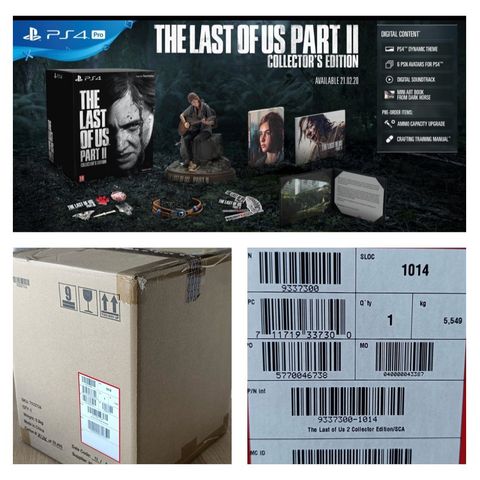 Forseglet Norsk The Last of Us Part 2  Collectors Edition PlayStation 4 ps4