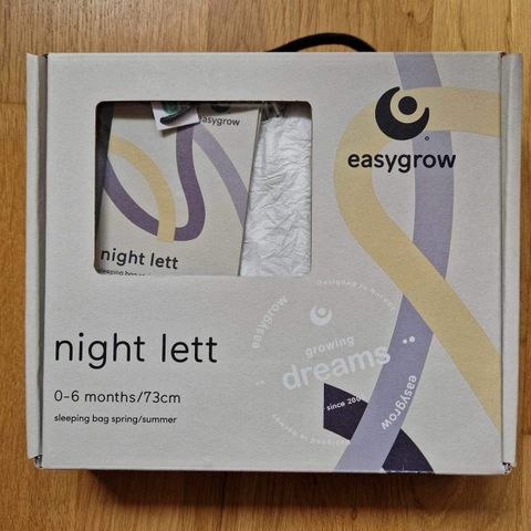 NY! Easygrow sovepose night lett 0-6 mnd - for vår/sommer nypris 699