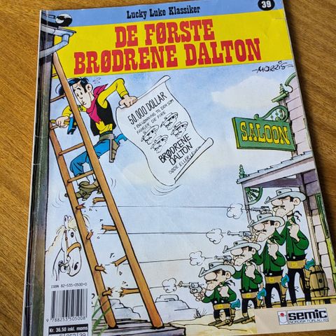 Lucky Luke De Første Brødrene Dalton. Normal slitasje.