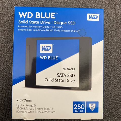 Ny WD BLUE 250GB drive. Gi gjerne bud