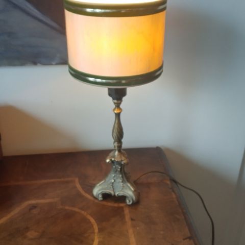 BORDLAMPE, MESSING, BAROKK- STIL