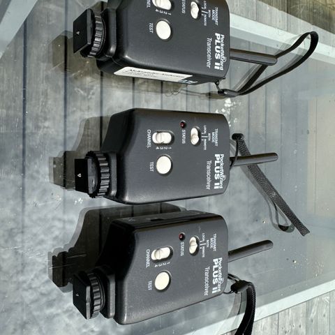 3 stk pocketwizard plus 2 transceivere