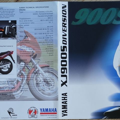 Yamaha XJ900S Diversion 1996 brosjyre