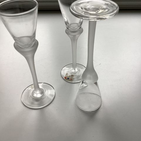 Retro Randsfjord glass, - 3 snaps/akevittglass