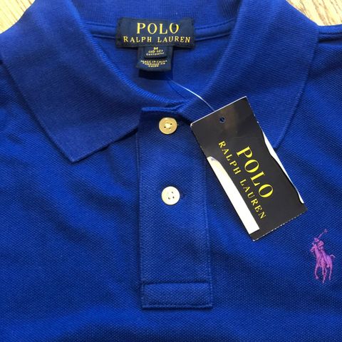 Ny! Ubrukt Polo Ralph Lauren langermet piquet- trøye str M (10- 12 år)