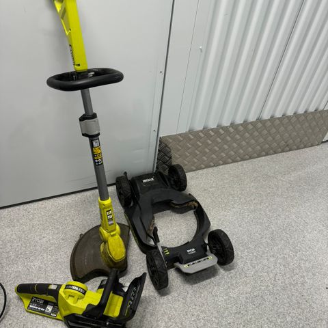 Ryobi kantklipper og motorsag