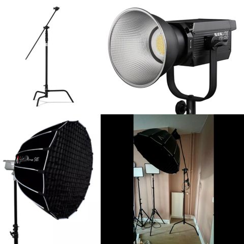 Nanlite FS-150 + Kupo Stand Kit + Soft box