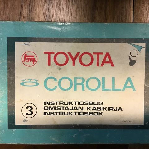 Instruksjonsbok Toyota Corolla