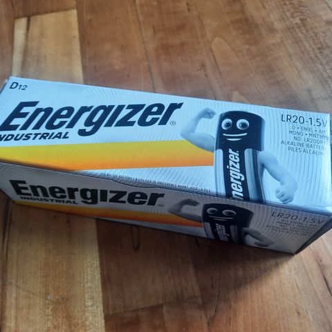 Fem stk 12 pack Energizer D Batterier (LR20) 1,5 V