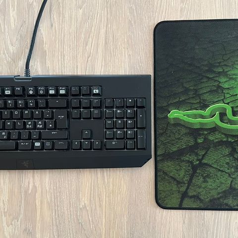 Razer tastatur, mus og musematte