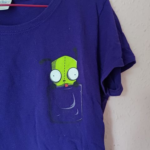 Invader Zim T-skjorte til dame i smal