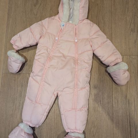Ubrukt rosa vinterdress baby - 2-4m / 65cm
