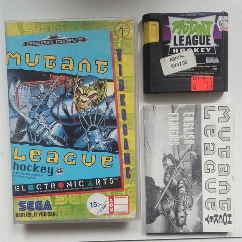 Sega Mega Drive - Mutant League Hockey - Rental - Komplett