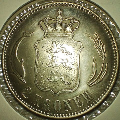 Danmark 2 kroner 1916 .800 sølv