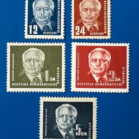 DDR 1950 Michel 251-255 Wilhelm Pieck postfrisk