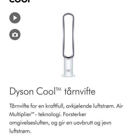 Dyson Cooltm tårnvifte