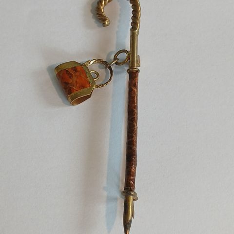 Stilig eldre miniatyr paraply - Brosje / Pin