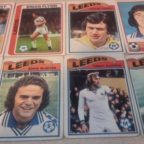 8 stk Leeds United kort 1970-tallet