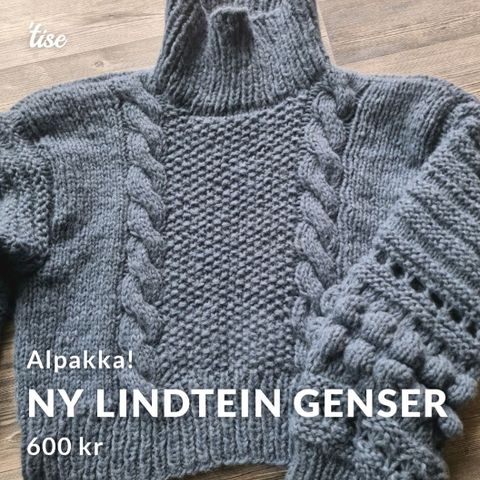 Nystrikket Lindtein flettegenser.