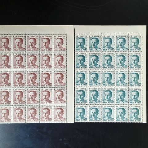 Albania 1961 - Nikolla dikter - 50 frimerker 25 hele sett