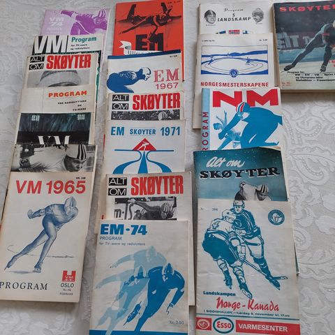 Skøyteprogram fra 60-70 tallet