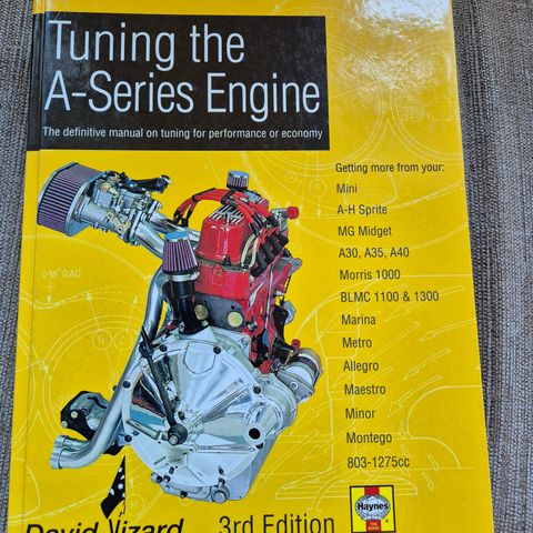Diverse engelske bøker om MG Midget AH Sprite Morris CV A-series engine