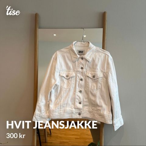 Hvit jeansjakke