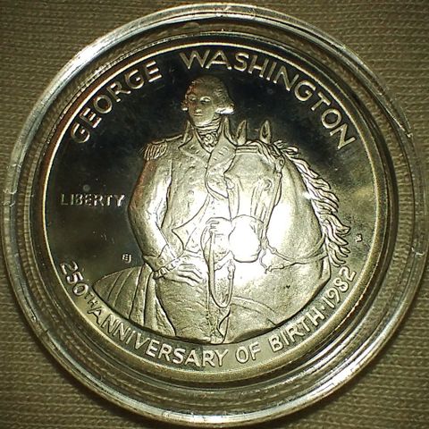 USA ½ dollar 1982 San Francisco mint proof .900 sølv i kapsel