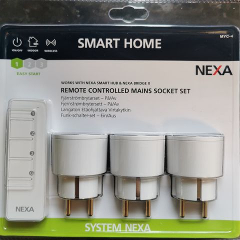 Nexa smart home kontakter med fjernkontroll