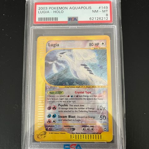 Pokemon Lugia Crystal Aquapolis PSA 8 2003