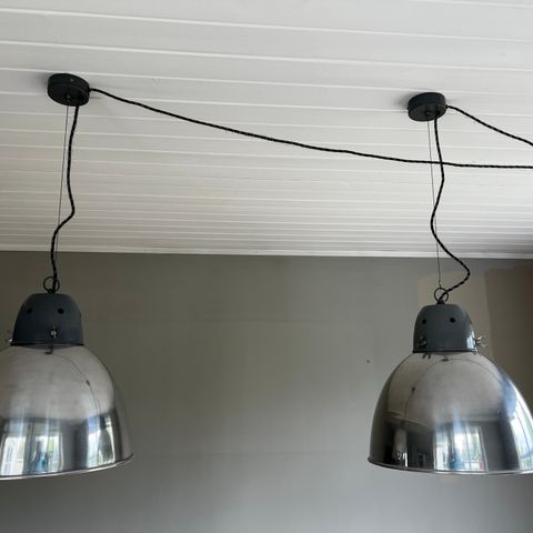 Taklampe pendel rustritt stål rustikk industri retro