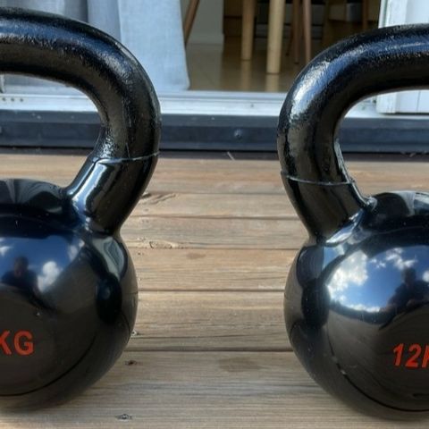 2x 12kg Kettlebells selges 600,- samlet