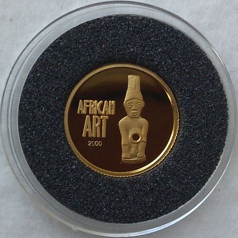 2000, African art, 1/25 oz, 999 gull.