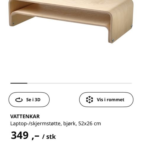 Laptop/skjermstøtte - IKEA vattenkar