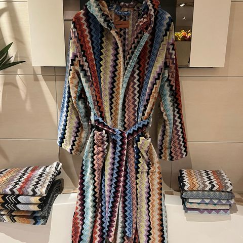 MISSONI HOME HOODED BADEKÅPE STR. M