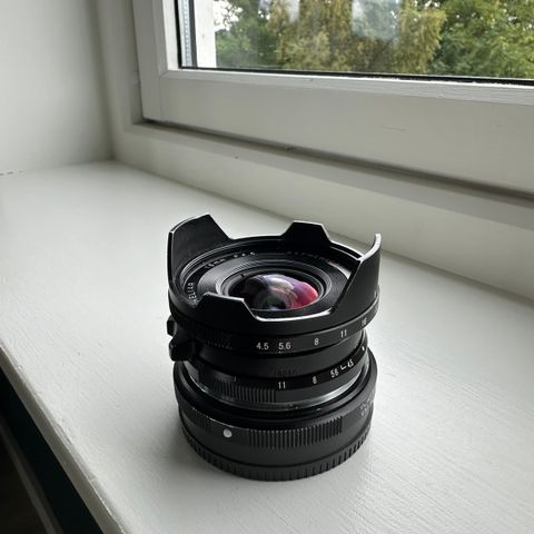 Voigtlander 15mm f4.5 Super W Heliar +Sony FE-Leica adapter.