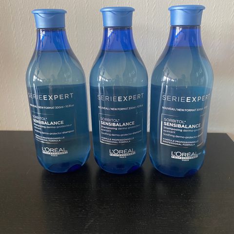 3 stk L’oréal Sensibalance shampo 300ml for sensibel hodebunn.