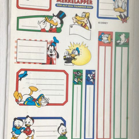 Donald Duck klistremerke bilag til Donald blad 1995