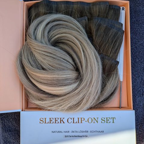 Rapunzel Clip-in extensions (7 pcs, ekte hår)  selges