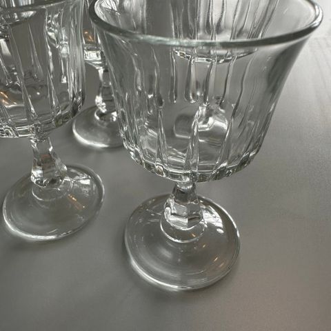 6 fine slipte drammmeglass