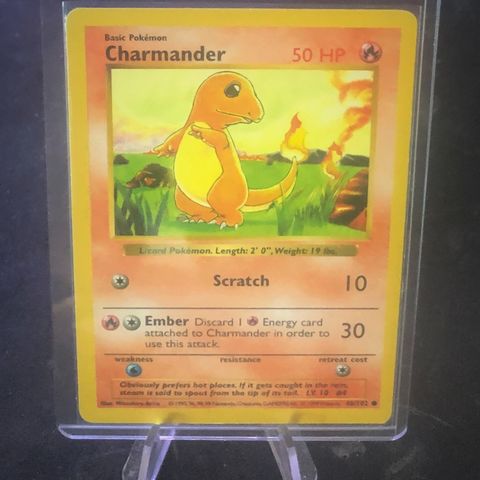 Pokemon TCG Charmander Shadowless 46/102 - Base Set rundt MP