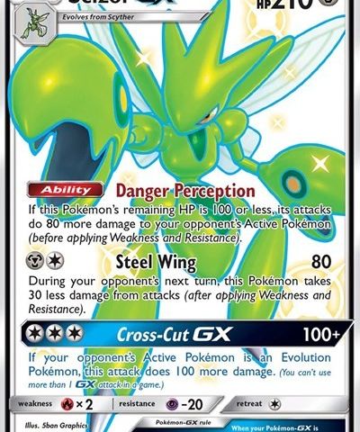 Pokemon • Scizor GX • Shiny Holo Rare • SV72/SV94 •